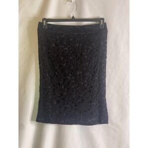 Banana Republic Black  Lace Pencil Skirt Sz 6 Sophisticated Holiday
